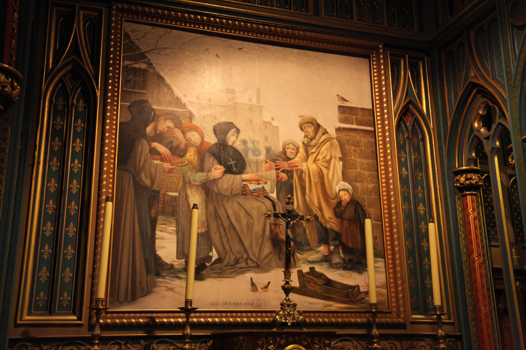 Caritas depicted in the Basilique Notre-Dame de Montréal - Notre-Dame Basilica