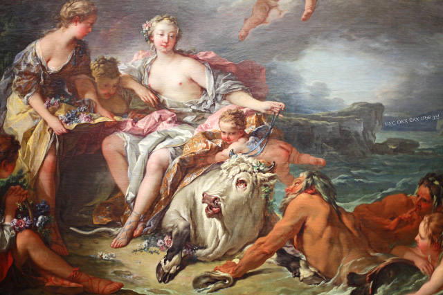 L' enlèvement d'Europe par Zeus, tableau de François Boucher au Louvre