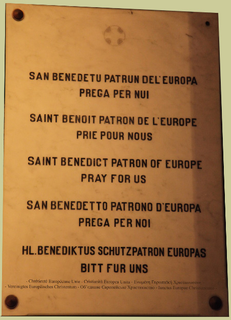 Saint Benedict Patron of Europe