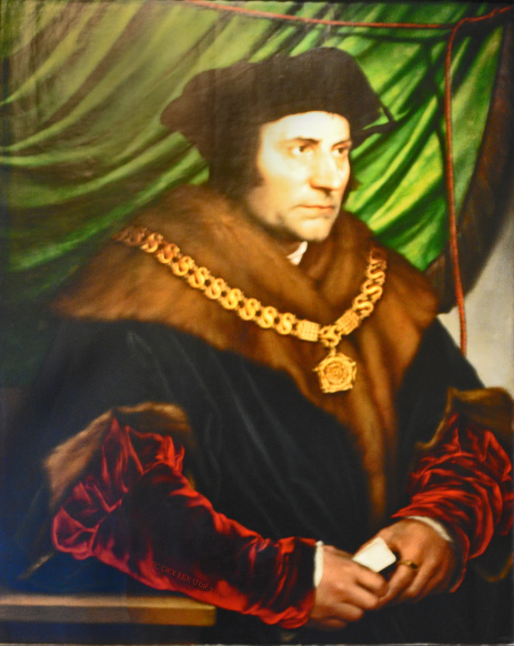 painting in the Frick in New York of Saint Thomas More by Holbein