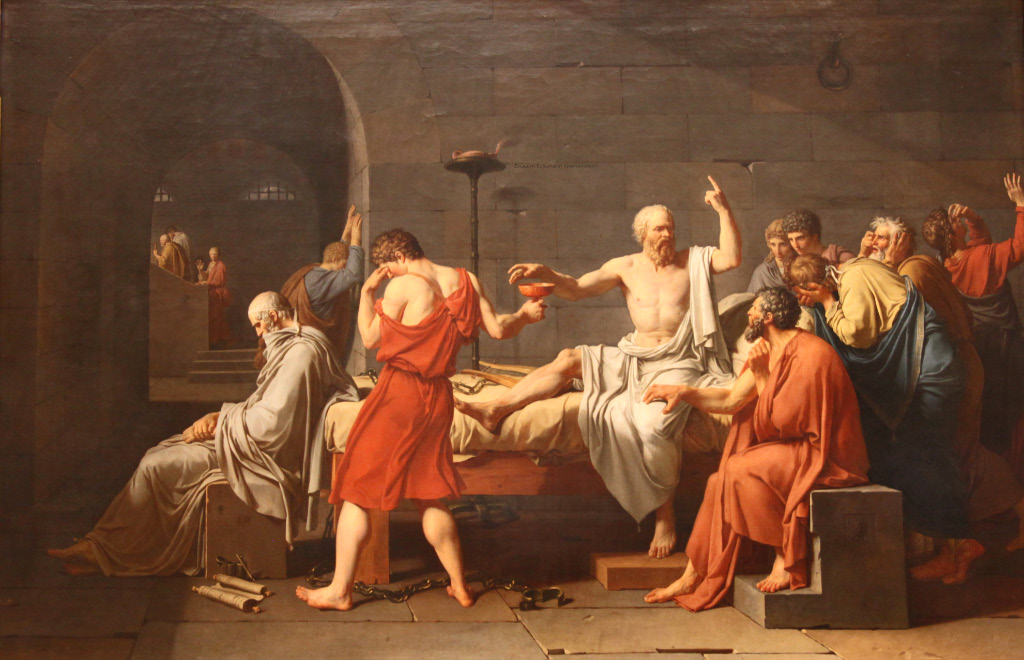 The Death of Socrates – Σωκράτης, painting by Jacques-Louis David